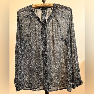 Jacob Monochrome Animal Print Blouse